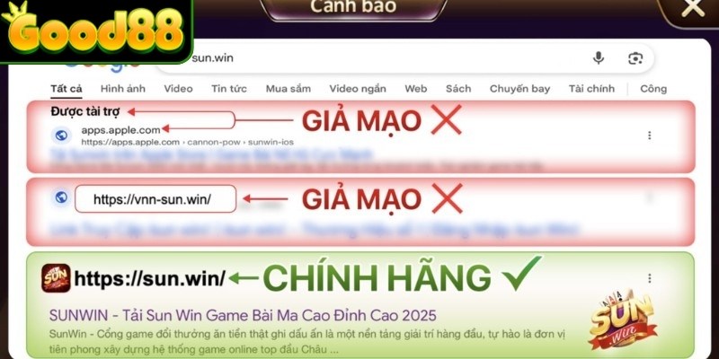 Đặc điểm nhận dạng ứng dụng Sunwin giả dễ nhìn ra